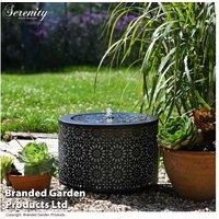 Marrakech Mosaic Lantern Water Feature - Outdoor Garden Ornament, Weather-Resistant Metal Decor