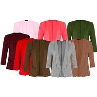 Cropped Sleeve Blazer - 8 Uk Sizes & 10 Colours!