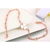 Triple Heart Rose Gold Plated Chain Bracelet