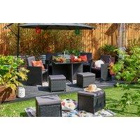 Weatherproof 8 Seater Rattan Cube Dining Set - Modern Outdoor Elegance