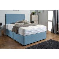 Plush Velvet Divan Bed Set - Mattress, Drawers & Size Options