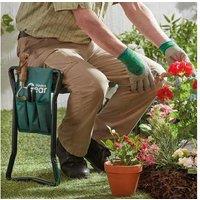 3-in-1 Garden Kneeler & Seat with Heavy-Duty Steel Frame and Detachable Tool Bag