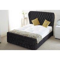 Wingback Sleigh Bed w/Memory Form Sprung Mattress