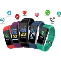 115 Plus Waterproof Smart Watch Fitness Tracker - 5 Colours! - Blue