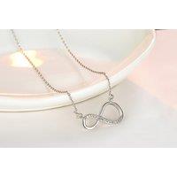 Infinity Necklace & Earring Set Made With Fine Cut Crystals