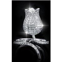 Crystal Tulip Open Ring - Fits Sizes From K-T!