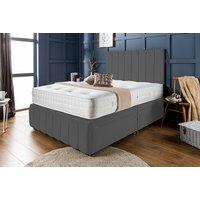 Velvet Panel Chesterfield Divan Bed & Mattress - Optional Drawers