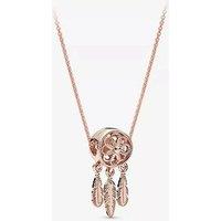 Beautiful Rose Gold Dreamcatcher Charm Necklace