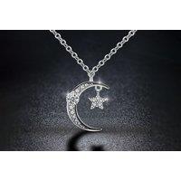 Silver Moon & Star Necklace