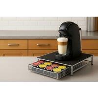 Coffee Capsule Storage Rack - Sleek Metal Drawer for Dolce Gusto, Tassimo, Nespresso & Vertuo Pods