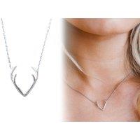 Stag Antler Necklace - Gold Or White Gold