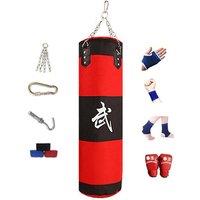 Unfilled Punch Bag W/ Training Gloves & Ceiling Chain