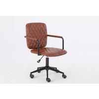 PU Leather Ergonomic Office Chair - Adjustable, Swivel, Grey or Brown