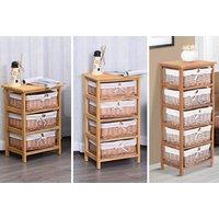 Storage Wicker Basket Shelves - 3, 4 Or 5 Tiers