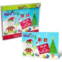 Kids Wooden Hanging Advent Calendar - The Good Elf Christmas Countdown (Reusable, 24 Days)