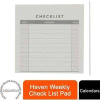 Haven Weekly Check List Pad