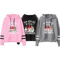 Women'S 'Hangin' With My Gnomies' Christmas Hooded Jumper - 6 Colours!