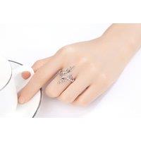 Adjustable Crystal Reindeer Antlers Ring