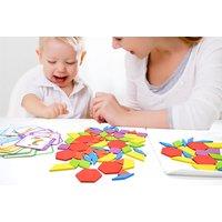 Children'S Wooden Pattern Blocks Set - 155Pcs!