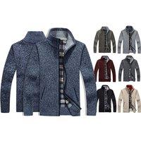 Winter Men'S Zipper Knitted Sweater Jacket