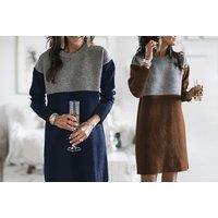 Women'S Long Sleeve Sweatshirt Dress - 5 Colours