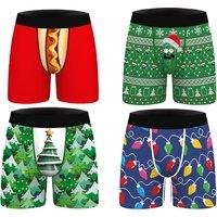 Funny Novelty Men's Boxer Shorts - Breathable Stretch, Multi-Pack, Humorous Prints (Sizes M-2XL)