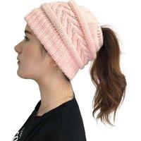 Ponytail Beanie - 7 Colours - Black
