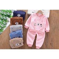 Kids' Flannel Cat Pyjama Set - 6 Sizes & Colours!