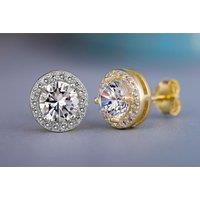 Round Crystal Earrings - Silver & Gold!