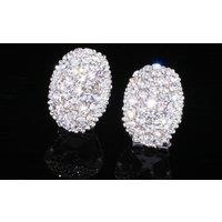 Oval Shaped Crystal Filled Earrings!