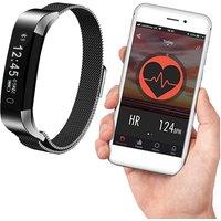 Aquarius AQ115 Fitness Tracker - Sleep & Step Counter, Water Resistant, Long Battery, iOS/Android Compatible, Sleek Space Grey Strap