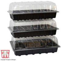 40-Cell Seedling Propagation Trays with Clear Humidity Lids - Recycled Plastic, Multi-Pack Options