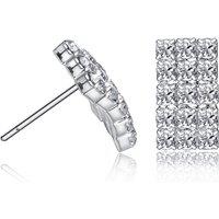 Luxurious Crystal Rectangular Stud Earrings
