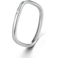 Crystal Loop Square Rings - 4 Sizes & 2 Colours