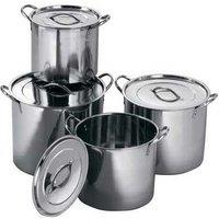 Set Of 4 Stainless Steel Stock Pots