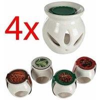 Set Of 4 Oil Burner With Scented Melts