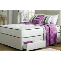 Divan Bed & Memory Sprung Mattress - 2 Colours & Optional Drawers - White