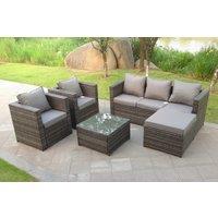 6-Seater Grey Rattan Furniture Set