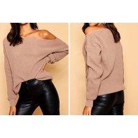 Off The Shoulder Knit Jumper