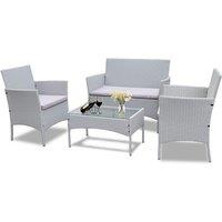 4-Seater Rattan Garden Furniture Set - Optional Cover!