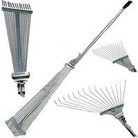 Dynamic Expanding 15-Teeth Lawn Rake With Adjustable Width