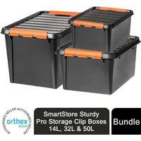 Orthex Sturdy Pro Storage Clip Boxes - Black