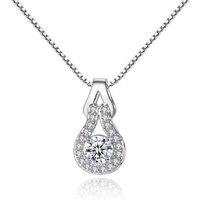 Dazzling Silver Crystal Water Drop Pendant