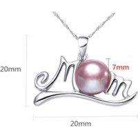 Elegant Silver Tone Mom Pearl Pendant