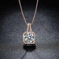 Elegant Radiant Rosegold Crystal Pendant