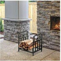 Outsunny Firewood Log Rack Log Holder - Black