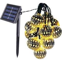 Solar Moroccan Style Ball String Lights - 2 Colours!