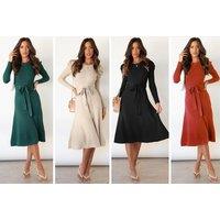 Women'S Midi Knit Dress - 5 Colours