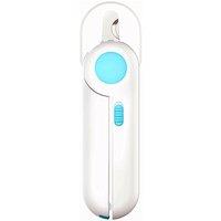 LED Cat Nail Clipper Kit - Stainless Steel, Safe Trimming, Pink or Blue