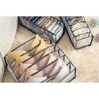 3Pcs Collapsible Drawer Organisers - White Or Grey!